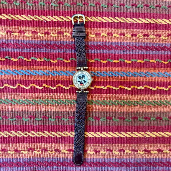 Disney Time Works Limited Edition Mickey Mouse Women's Watch Leather Band - Picture 8 of 11